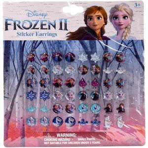 Set of 48 24 Pairs Disney Frozen Earrings Features Olaf Anna & Elsa Sticker
